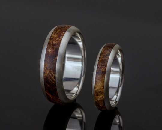 Handgefertigter Holz Ring mit Diamant | aus dem Schwabenländle 3rd Edition Slimline | Handgefertigter Holz Ring mit Diamant
