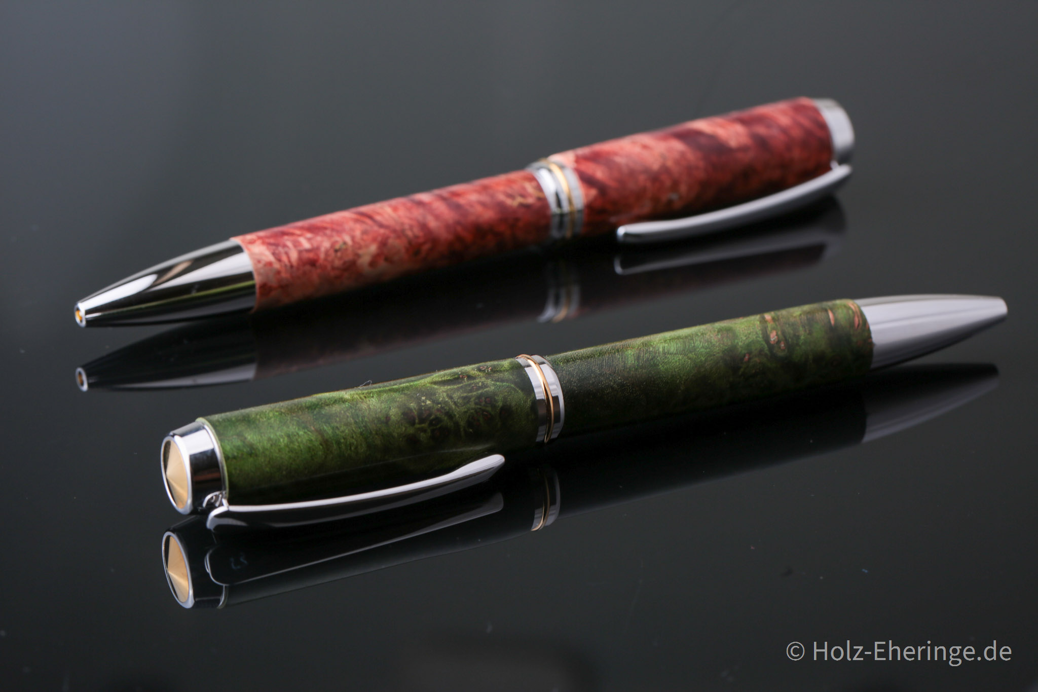 Rollerball mit Holz 1st Titan series | Kugelschreiber mit Amboina Maserholz