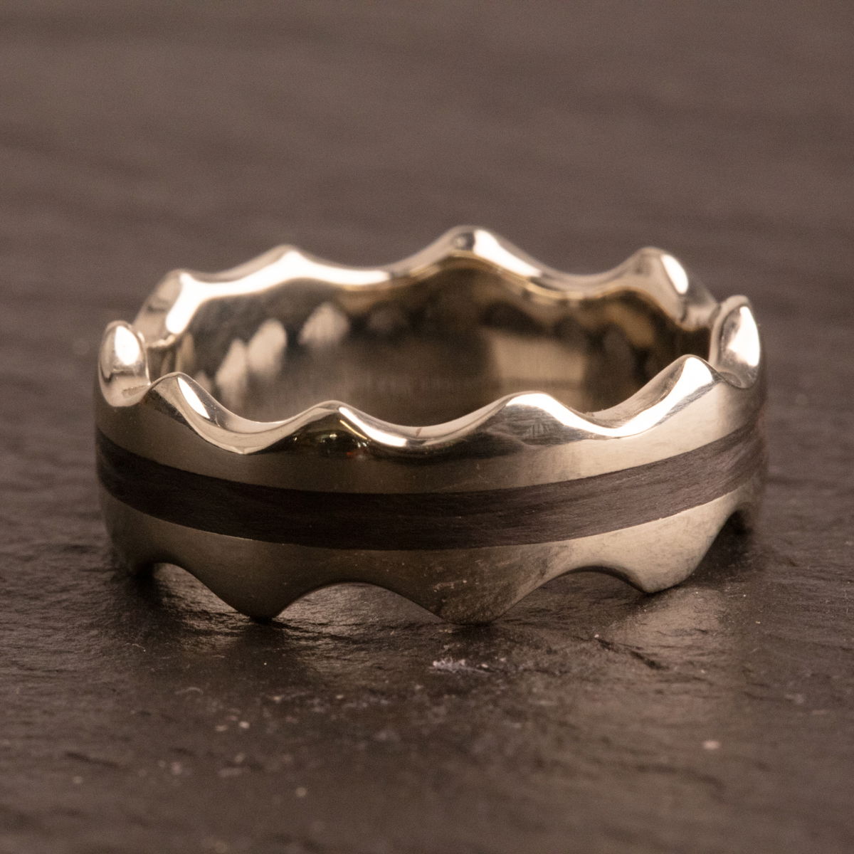 12th Edition Wave-Carbon Silberring 12th Edition Wave-Carbon Silberring