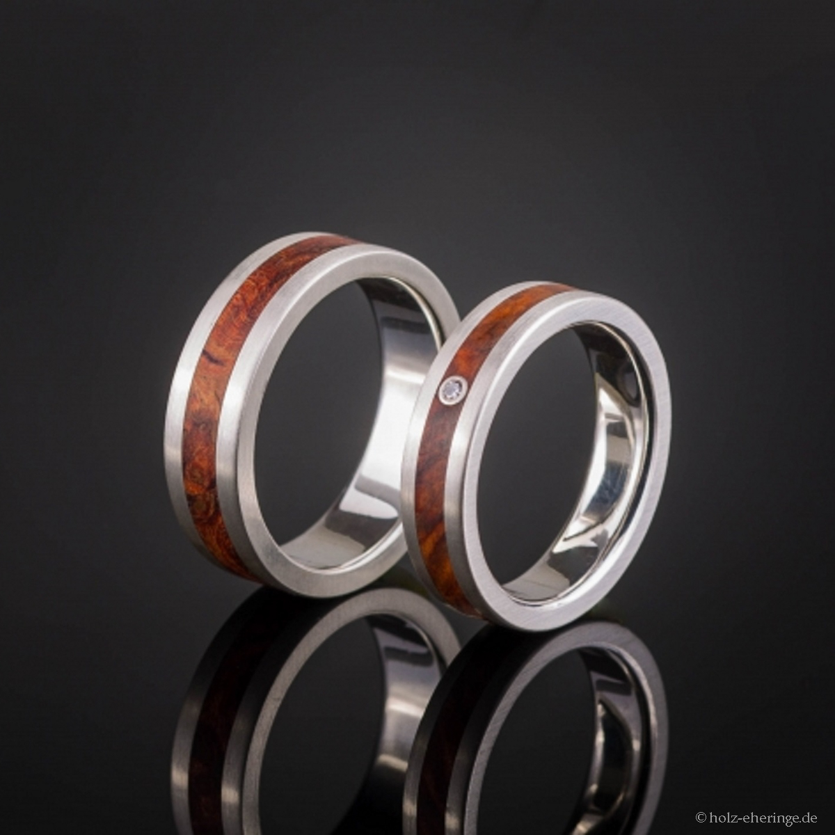 Eheringe aus Silber mit Holzinlay 3rd Edition Eheringe aus Silber mit Holzinlay 3rd Edition